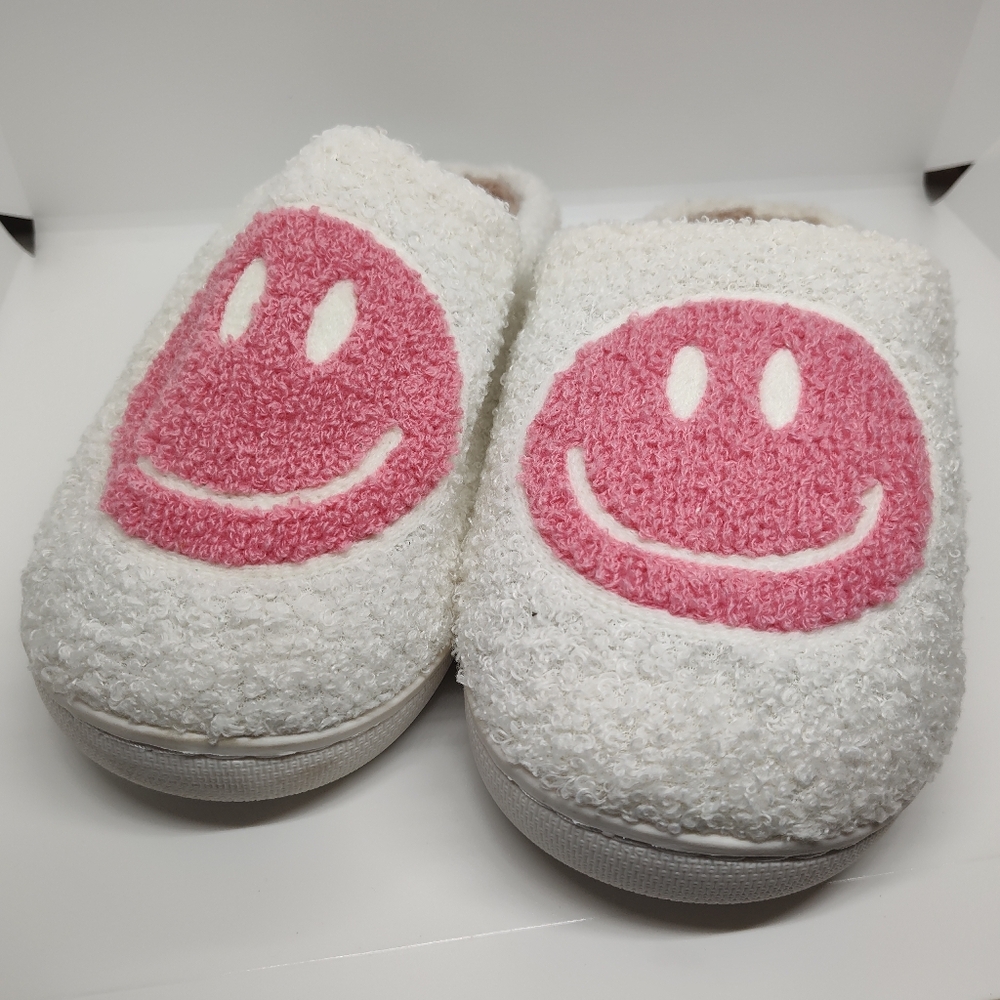 Smiley face slippers - size 10/11